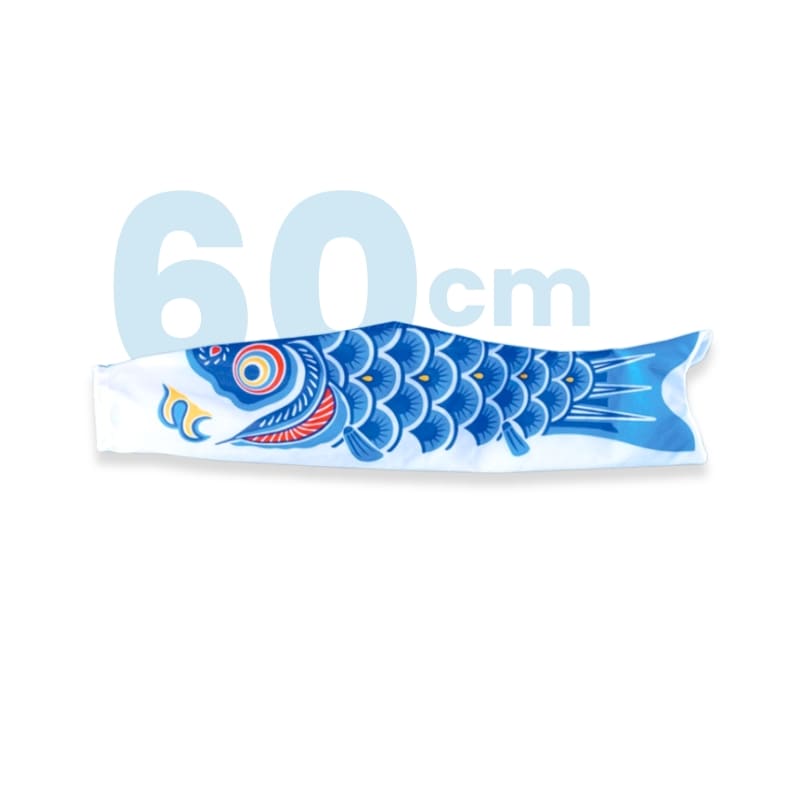 Traditionele Japanse Koinobori Blauw - 60 cm