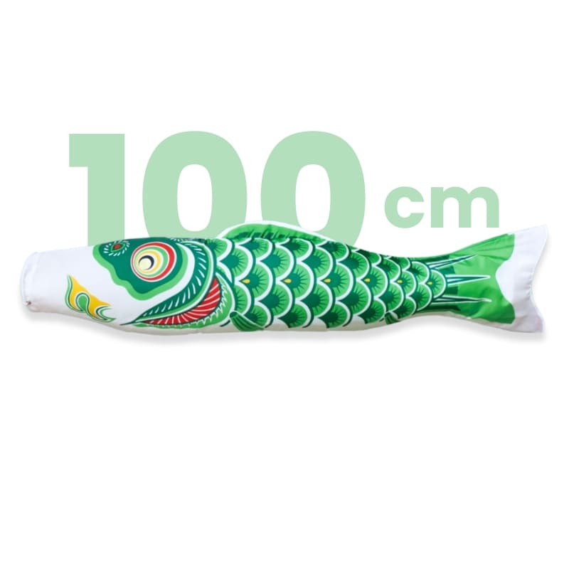 Traditionele Japanse Koinobori Groen - 100 cm