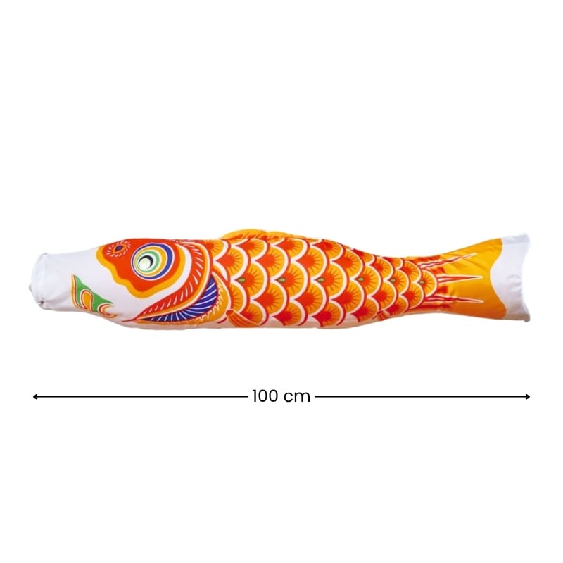 Traditionele Japanse Koinobori Oranje - 100 cm