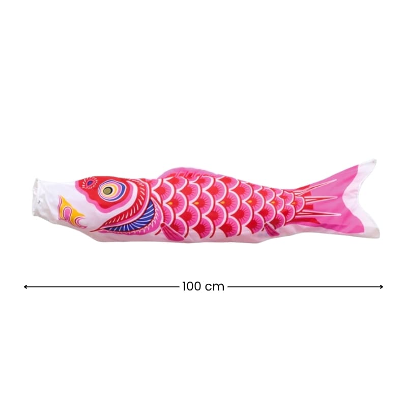 Traditionele Japanse Koinobori Roze - 100 cm