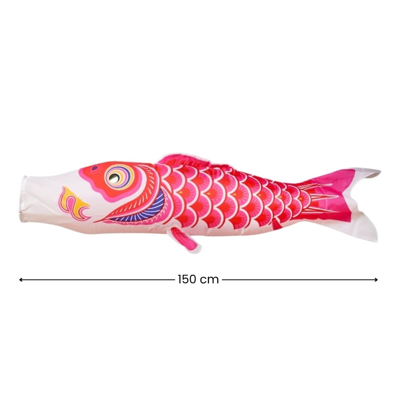 Traditionele Japanse Koinobori Roze - 150 cm