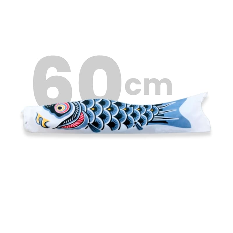 Traditionele Japanse Koinobori Zwart - 60 cm