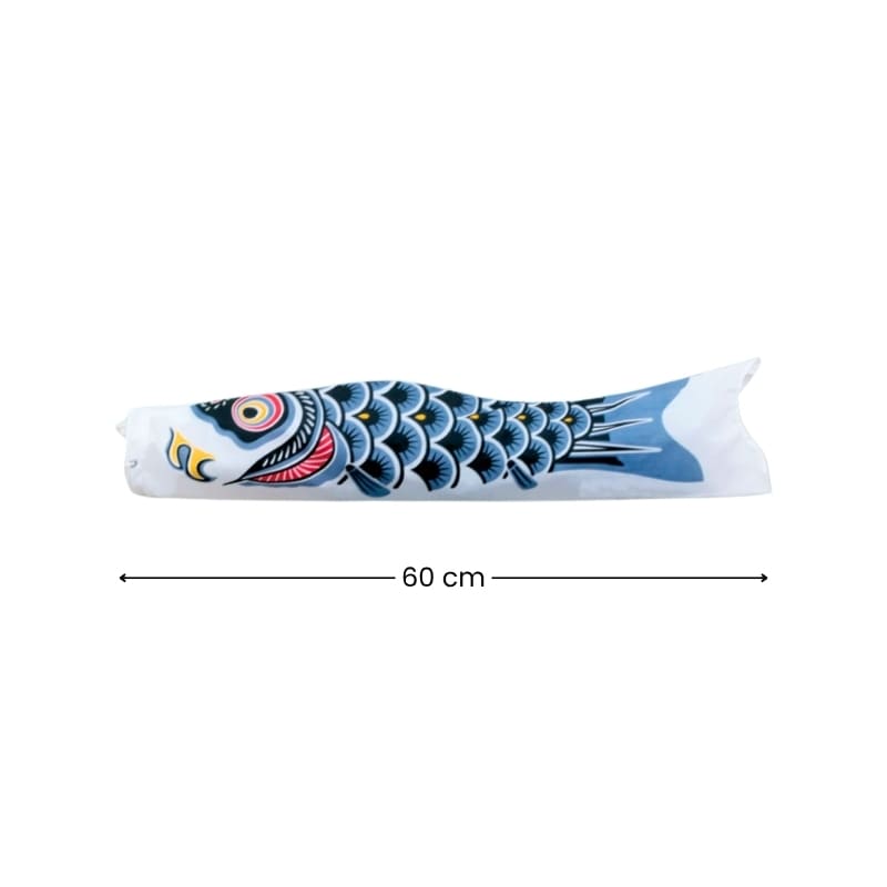 Traditionele Japanse Koinobori Zwart - 60 cm