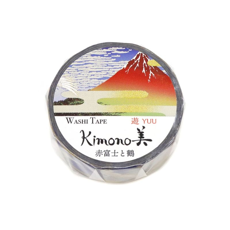 Japanse washi tape Fuji rood en kraanvogel