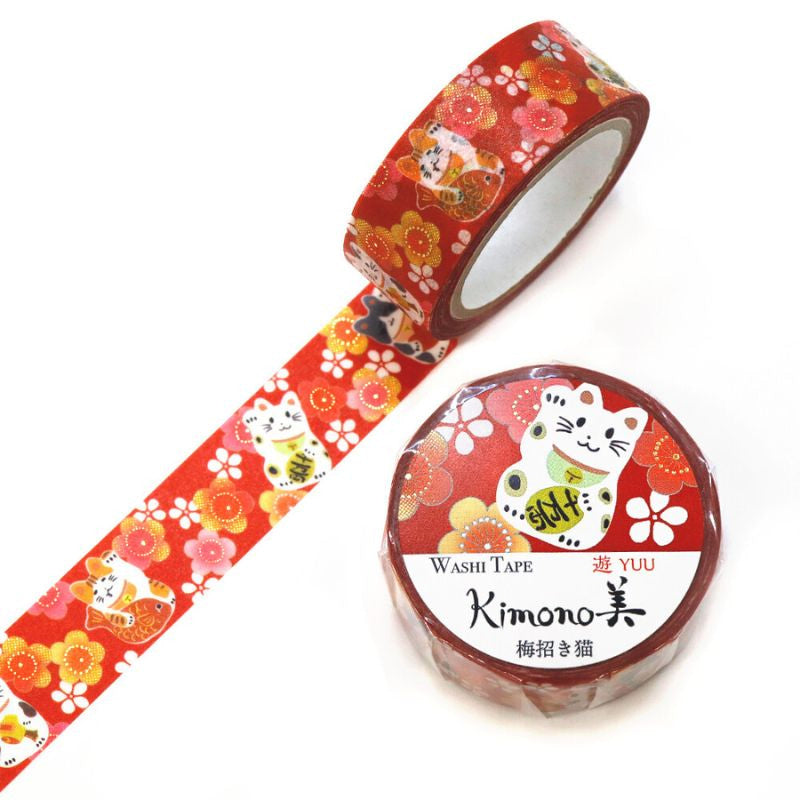 Japanse washi tape Maneki Neko