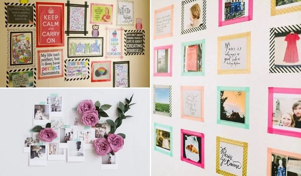 washi tape om foto's op te hangen