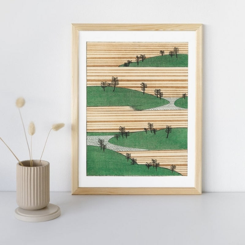 Watanabe Seitei Prent - Landschap A3