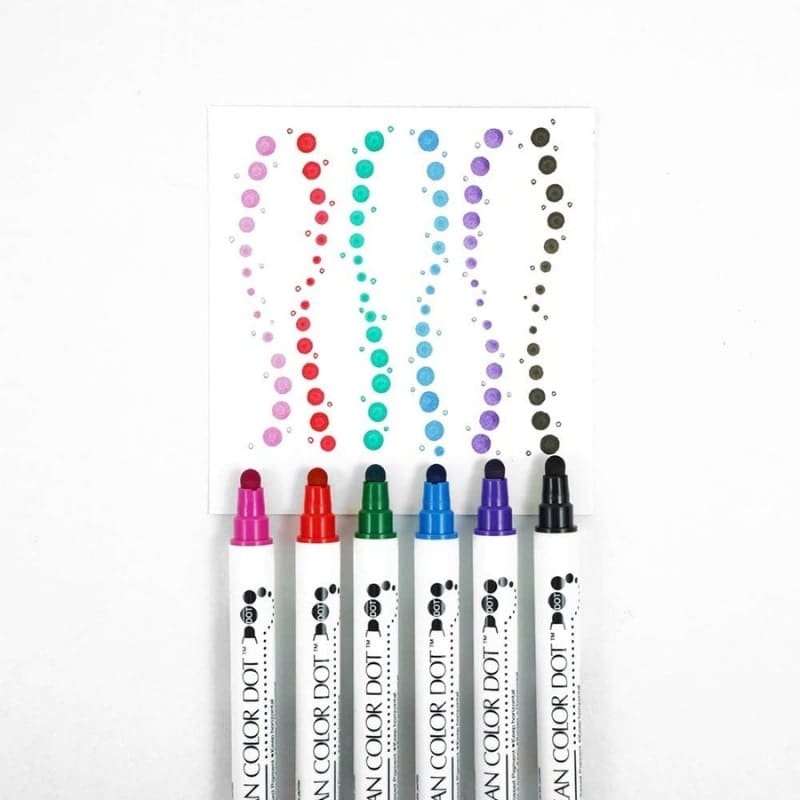 ZIG Clean Color Dot Markers - Set van 6 - Dubbele Punt