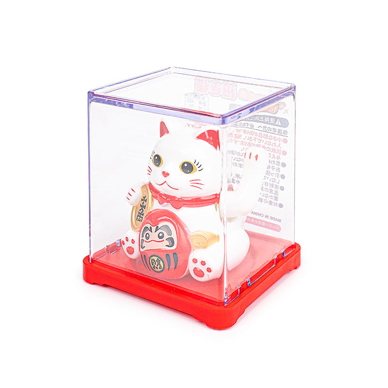 Zonne-energie Bewegende Maneki Neko Kat - Daruma