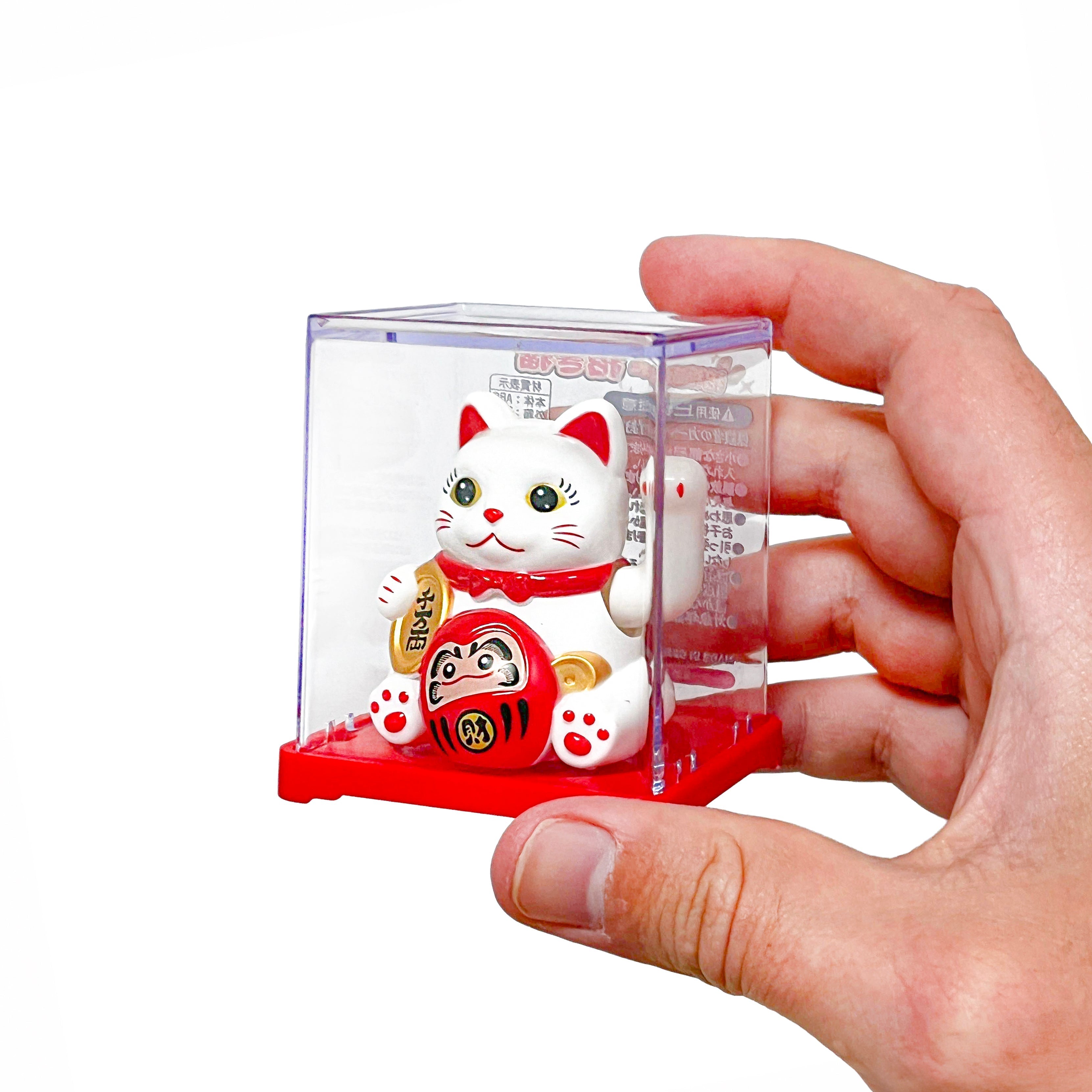 Zonne-energie Bewegende Maneki Neko Kat - Daruma
