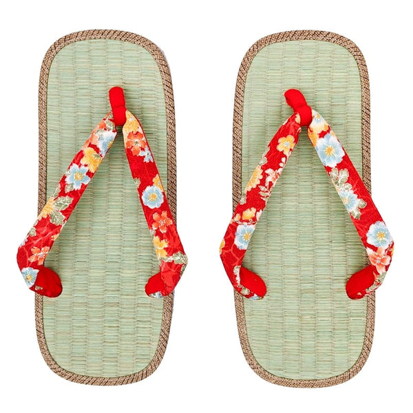 Tatami Zori Slippers Dames Zori Slippers Dames Akai Hanao Japan Vibe