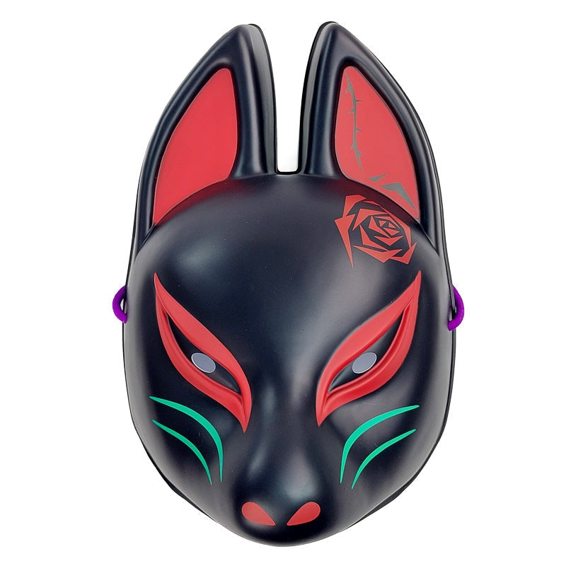 Zwart Japans Kitsune Masker
