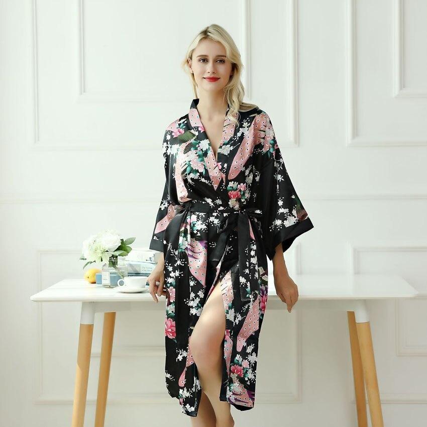 Zwarte Kimono Pyjama - Dames S