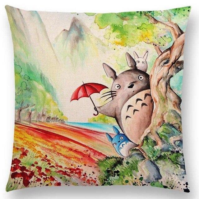 Japanse Kussenhoes - Totoro &amp; Parapluie