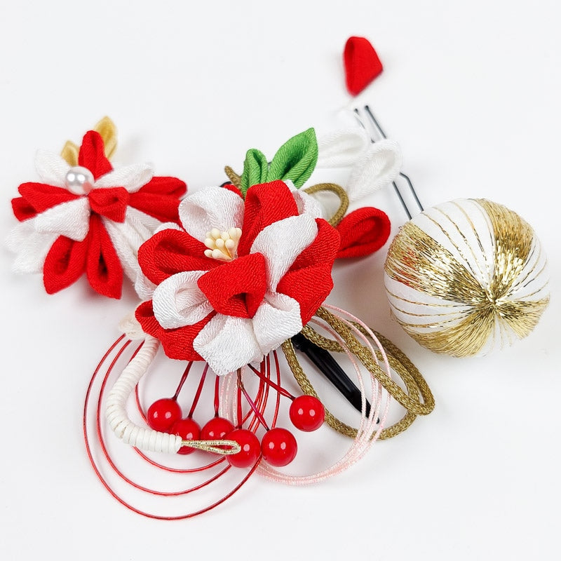 Kanzashi bloemen &amp; kraan