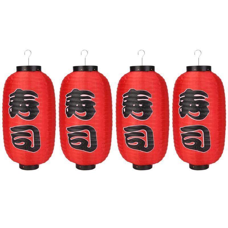Japanse lantaarn rood - 4 stuks