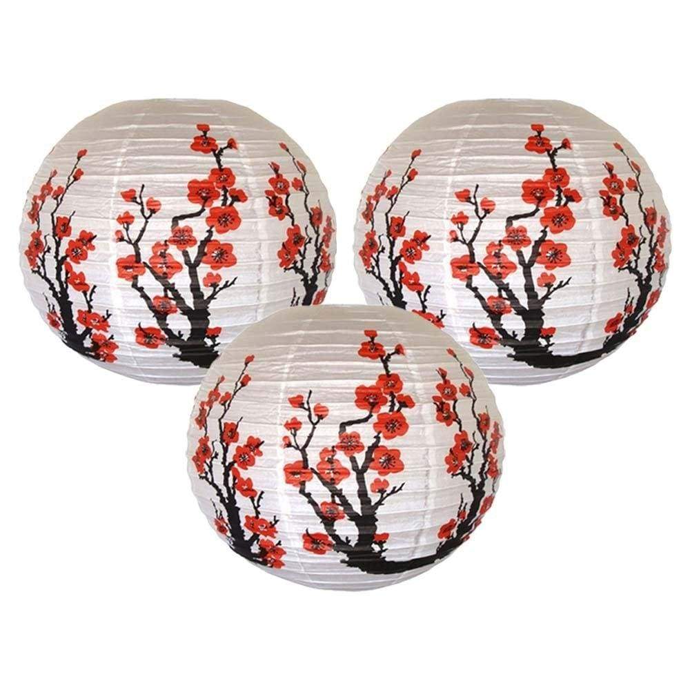 Set van 3 Japanse kersenbloesem bollampen - 30cm