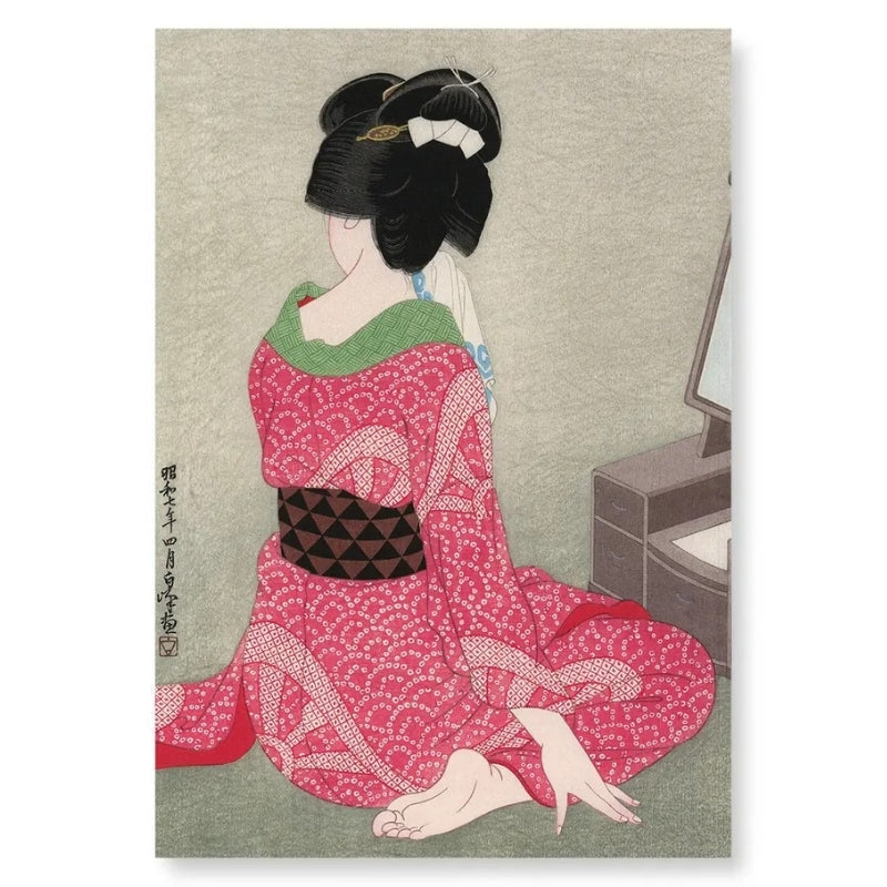 Japans schilderij Vrouw - A4