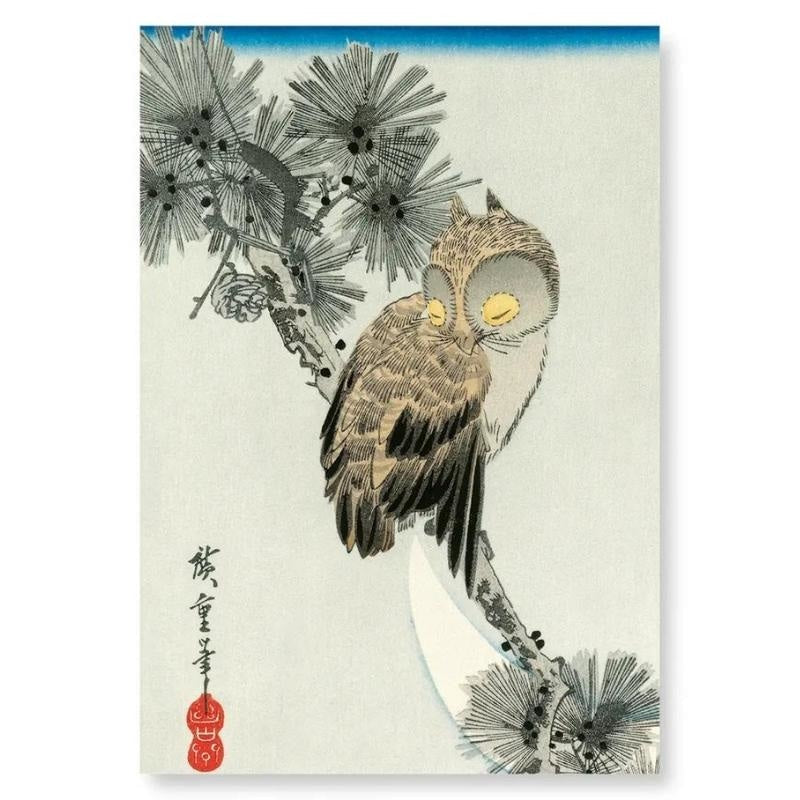 Japans uilenschilderij - A4