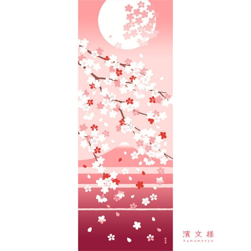 Japanse Tenugui Roze Kers
